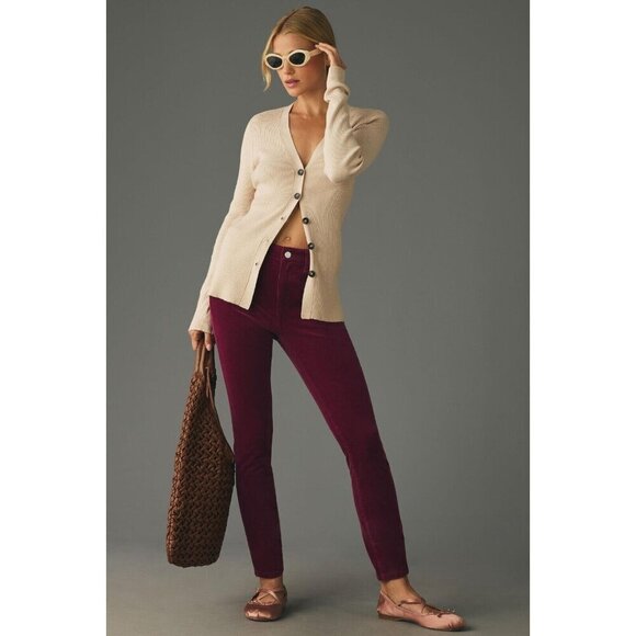 Pilcro Skinny Corduroy High-Rise Jeans in Wine Size 20W - Picture 9 of 9